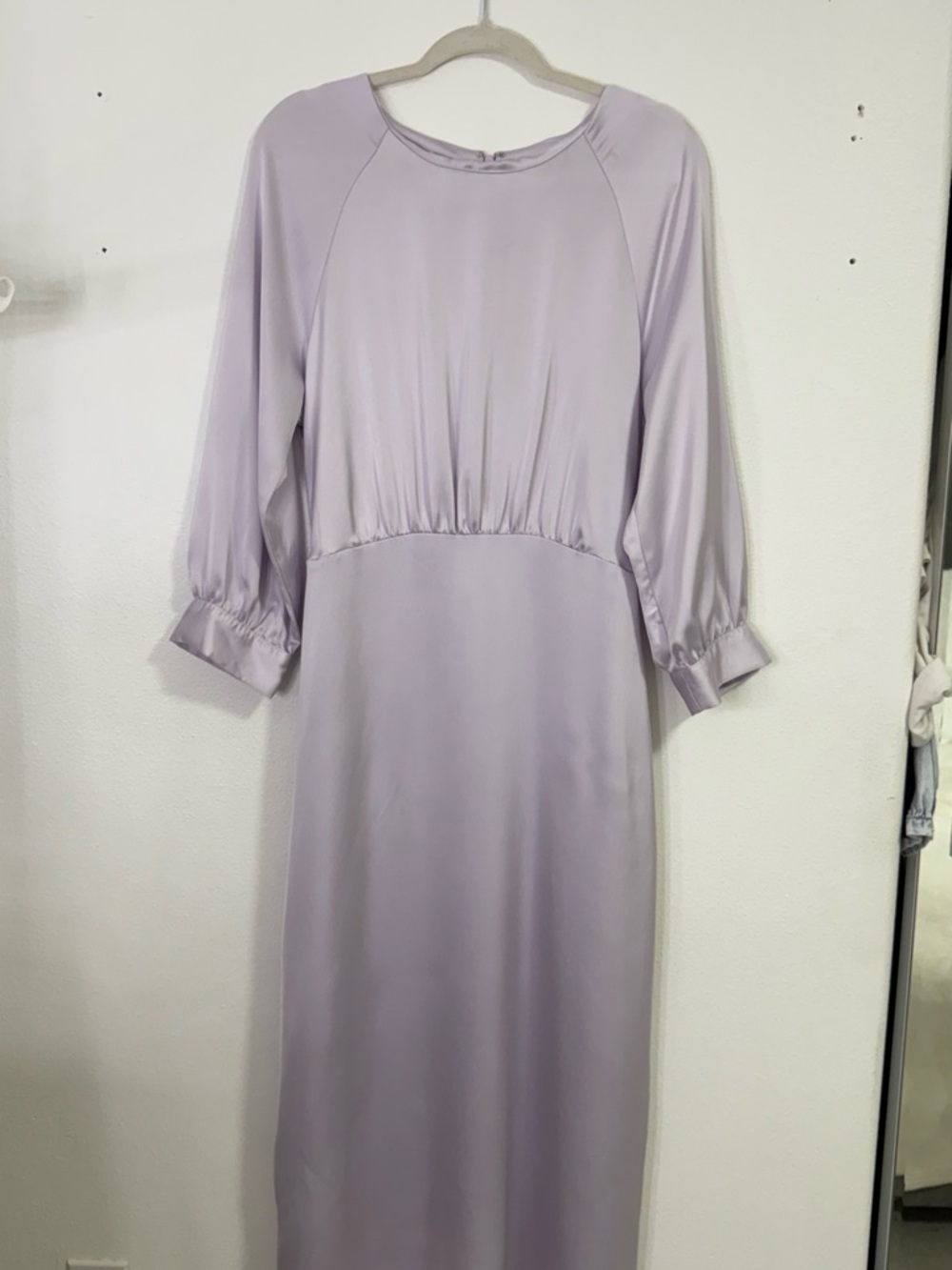 H&M Lavender Long-Sleeve Midi Dress